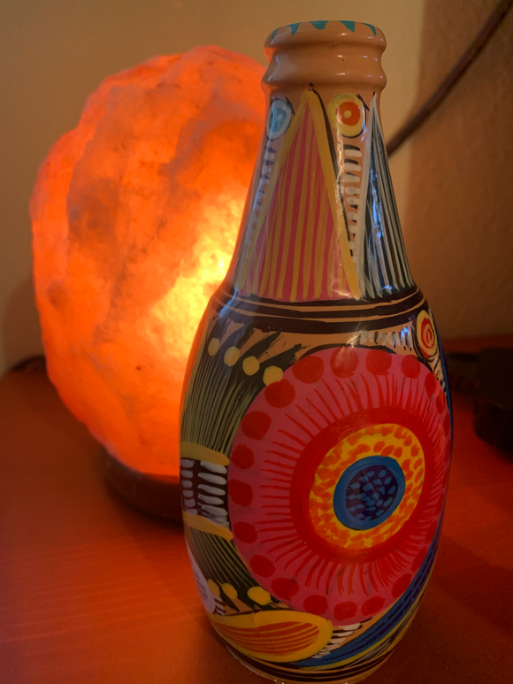 Hand-painted Glass Bottle Vase (2)