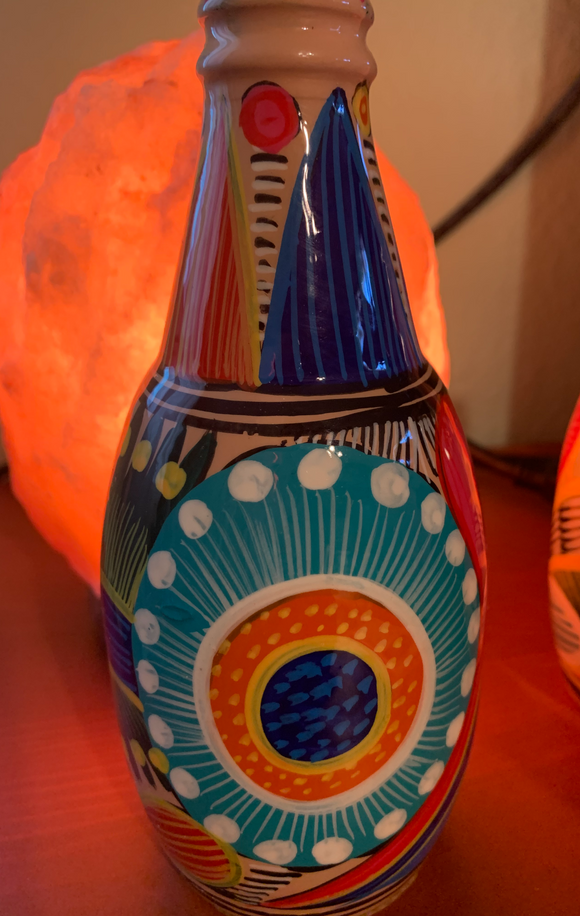 Hand-painted Glass Bottle Vase (3)