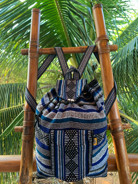 Turquoise Patterns Mexican Baja Backpack
