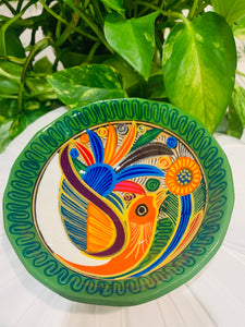 Ceramic Hand-painted Trinket Bowl (Orange Bird) S