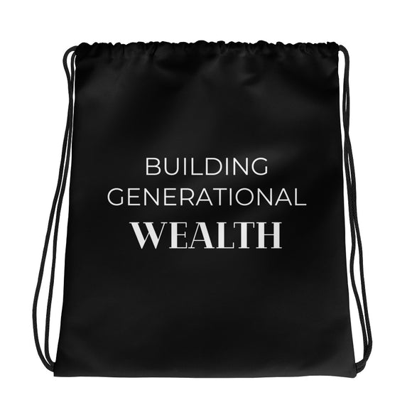 Building Generational Wealth Drawstring bag