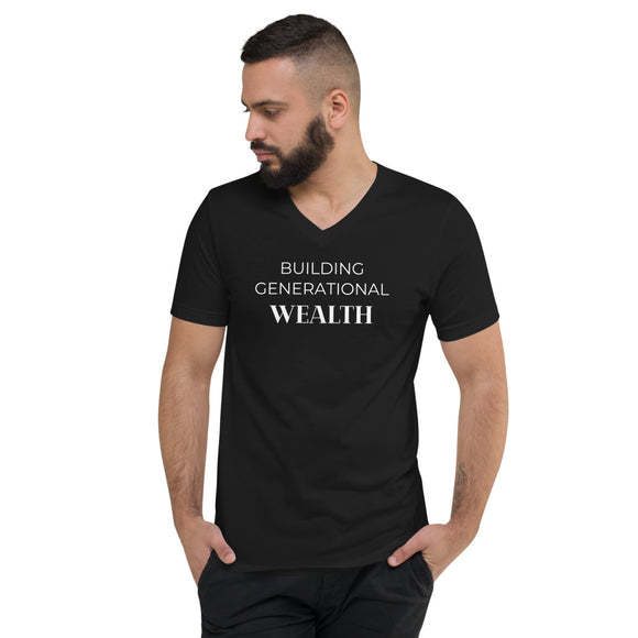 Building Generational Wealth Mens Short Sleeve V-Neck T-Shirt