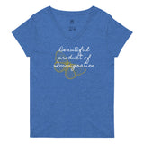 Product of Immigration Women’s recycled v-neck t-shirt